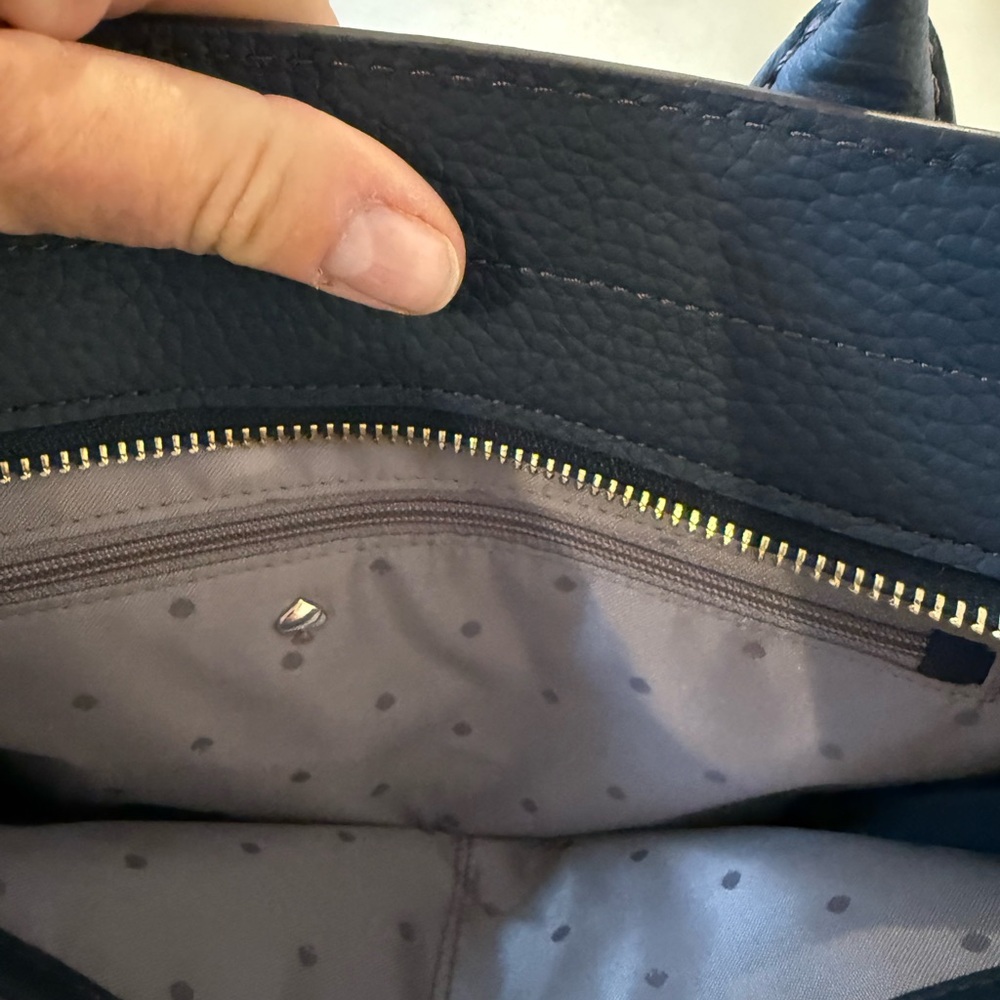Kate Spade Navy Leather Satchel - Picture 4 of 6